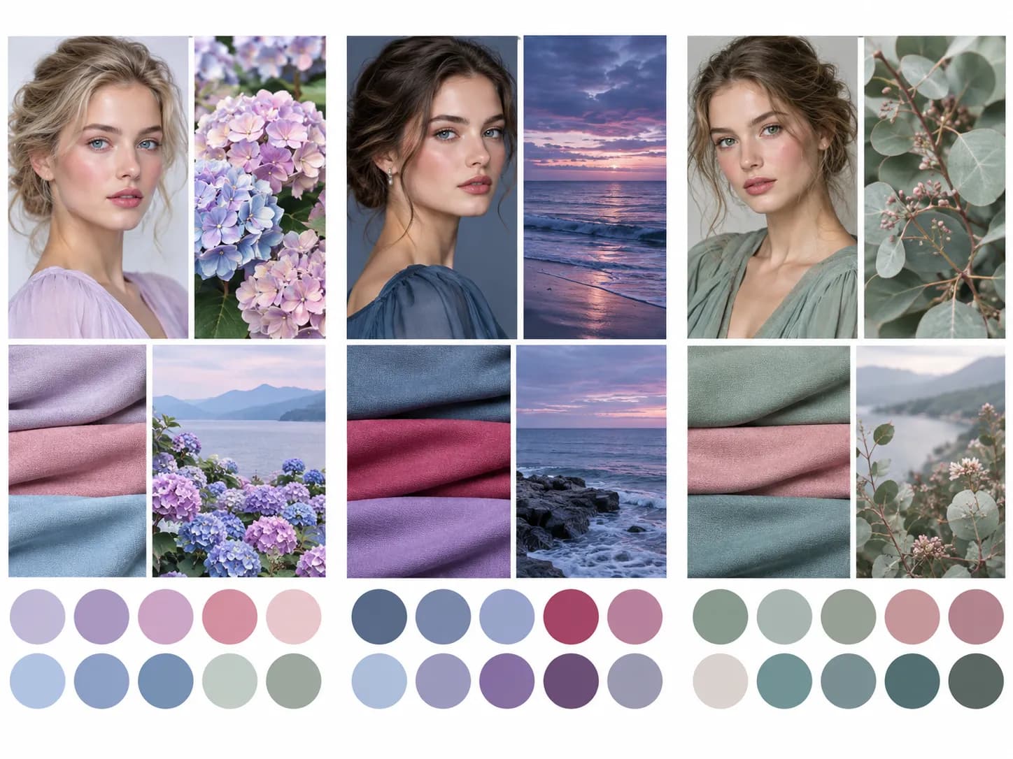 Summer color palettes