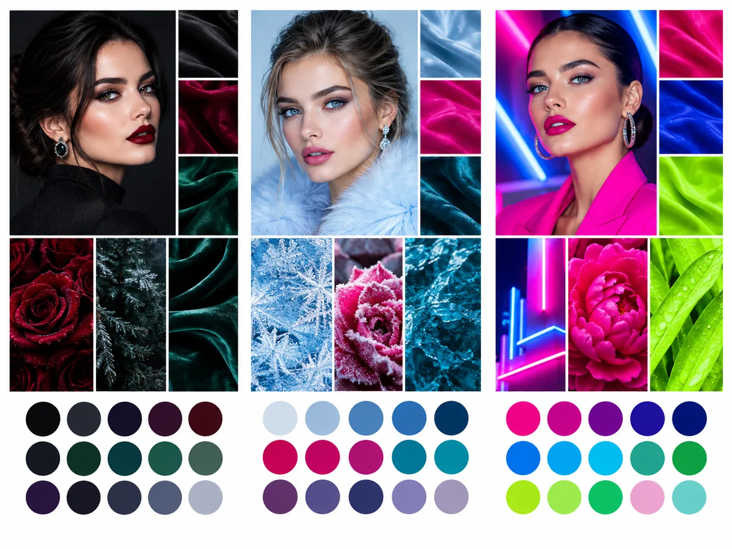 12-Season Color Cheat Sheet — Winter Seasons